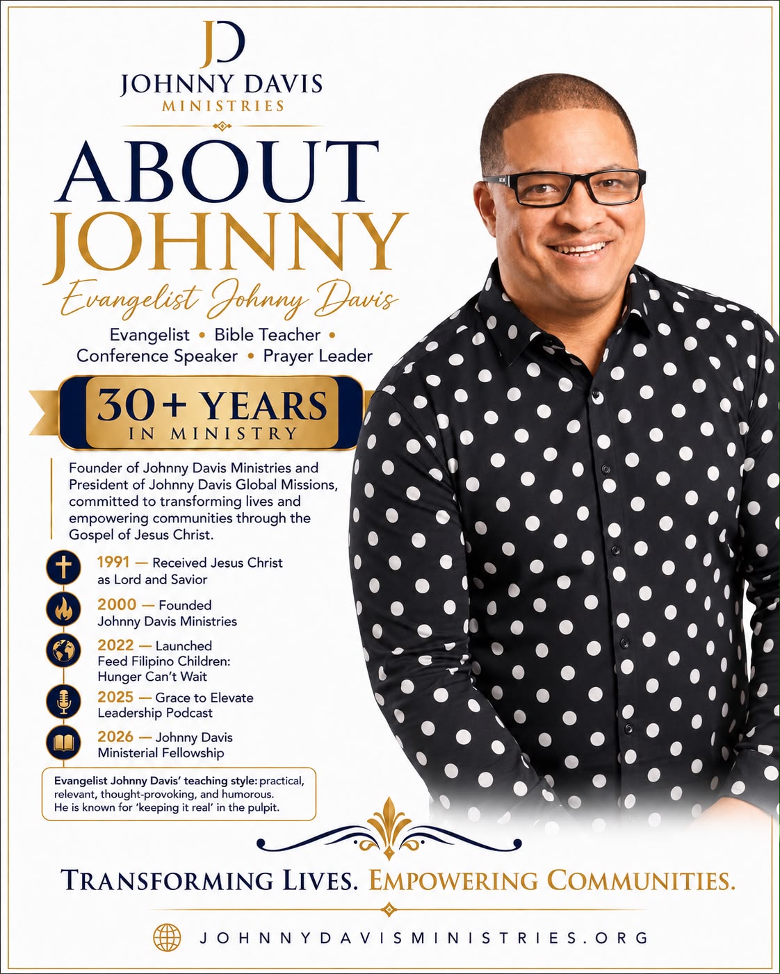 About Johnny — Evangelist Johnny Davis poster