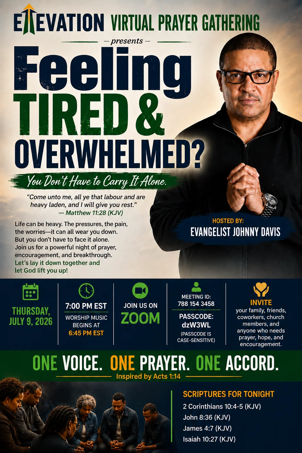 Elevation Prayer Gathering — Feeling Tired & Overwhelmed